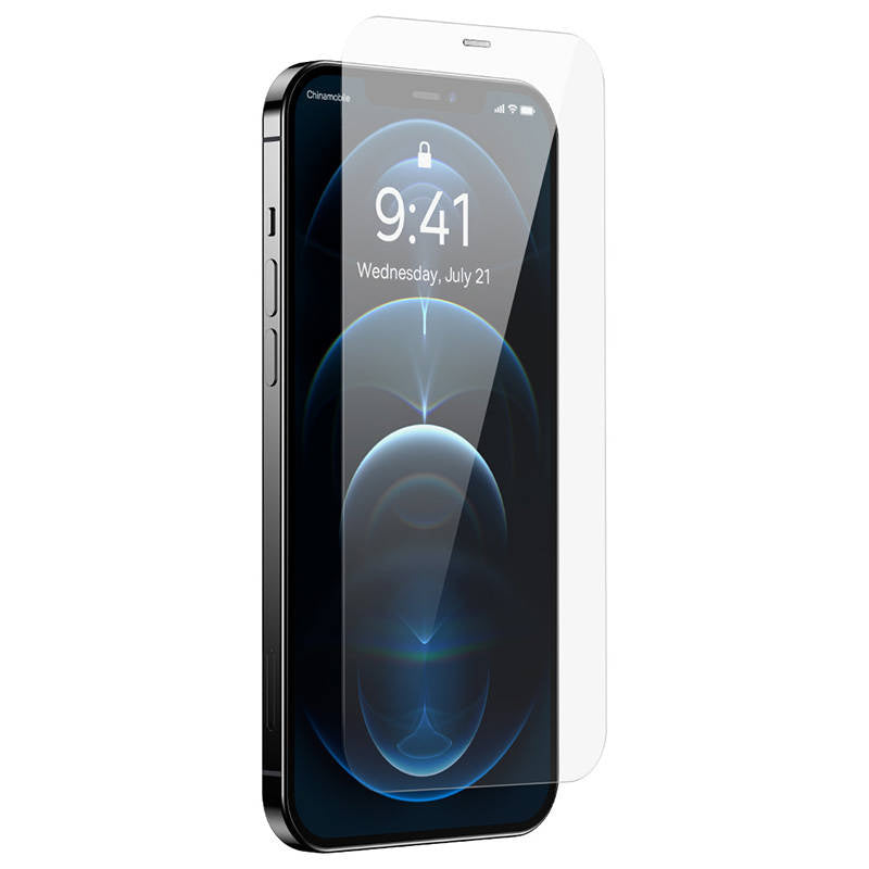 Baseus Schott HD hærdet glas med støvfilter 0,3 mm til iPhone 12 Pro Max