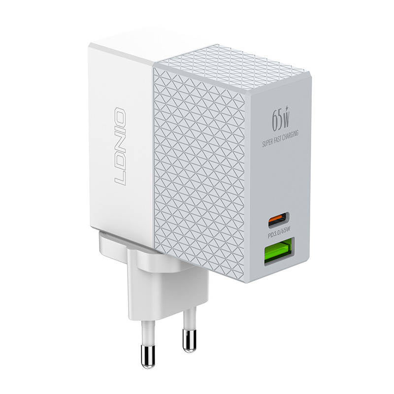 Væglader LDNIO A2620C USB, USB-C 65W + USB-C - USB-C-kabel