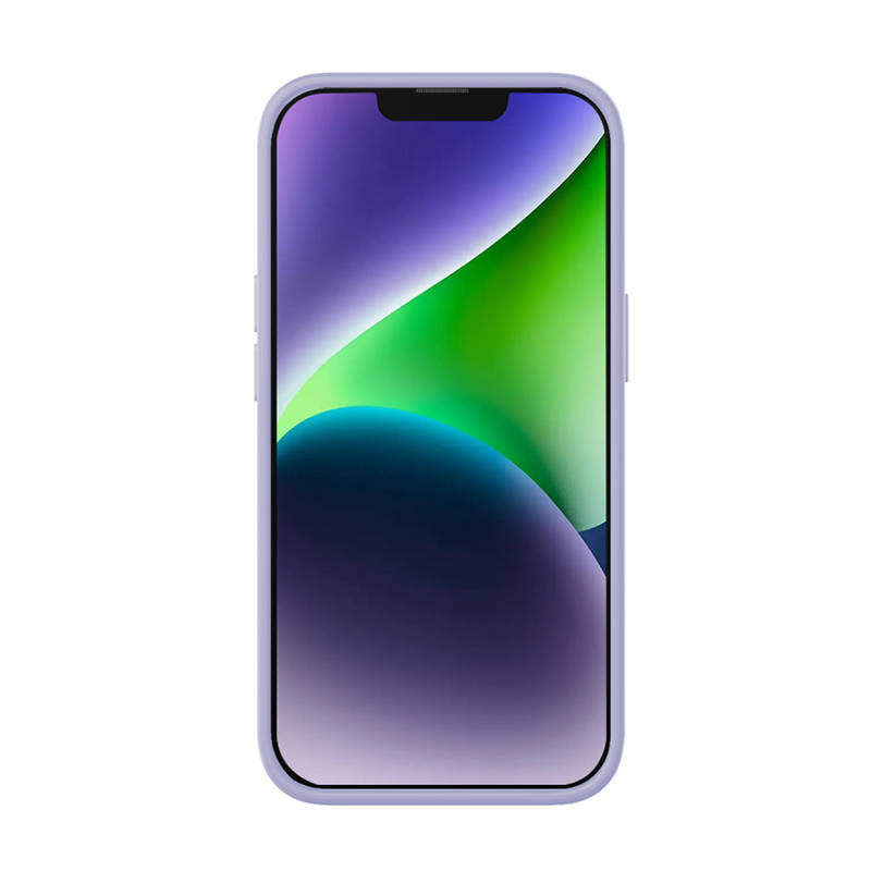 Baseus flydende silica gel case til iPhone 14 Plus (lavendel) + hærdet glas + rengøring kit