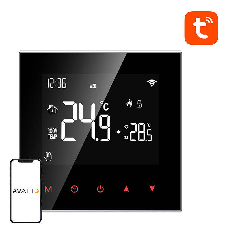 Smart termostat Avatto WT100 vandvarmer 3A Wi-Fi TUYA