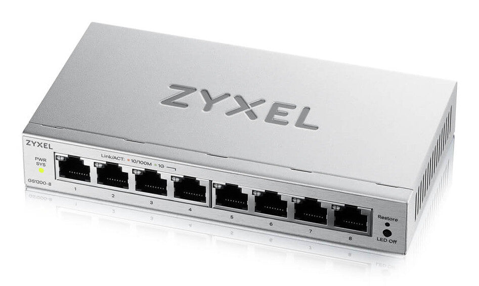 Zyxel GS1200 Series GS1200-8 Switch 8-porte Gigabit Ethernet