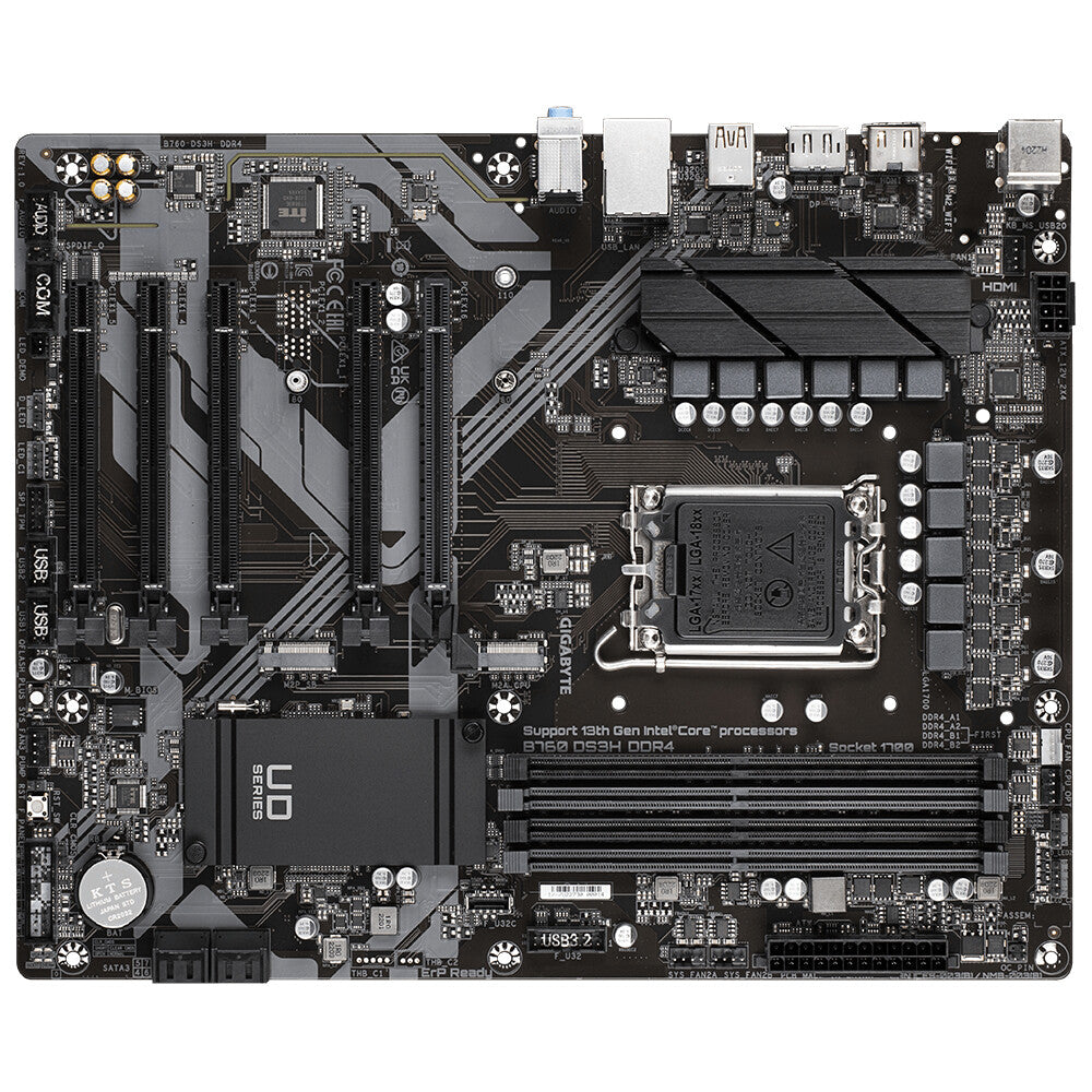 GIGABYTE B760 DS3H DDR4 bundkort Intel B760 Express LGA 1700 ATX