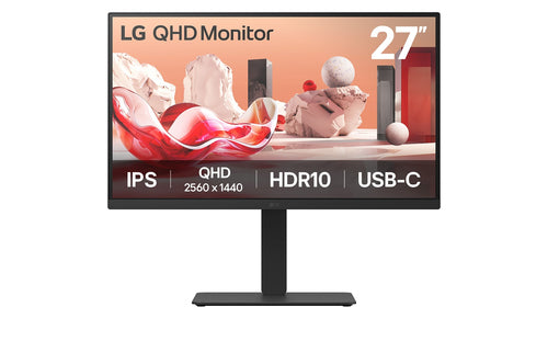 LG 27BA75QB-B.AEU computerskærm 68,6 cm (27") 2560 x 1440 pixel Wide Quad HD LED Sort