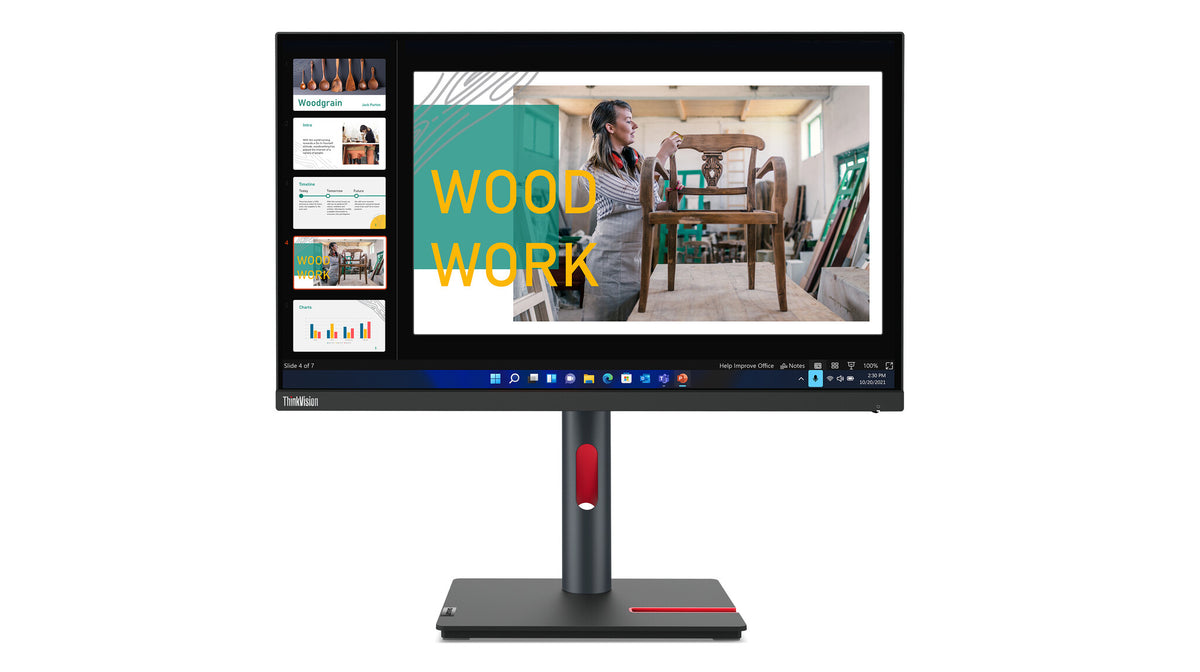 Lenovo ThinkVision P24q-30 computerskærm 60,5 cm (23.8") 2560 x 1440 pixel Quad HD LED Sort
