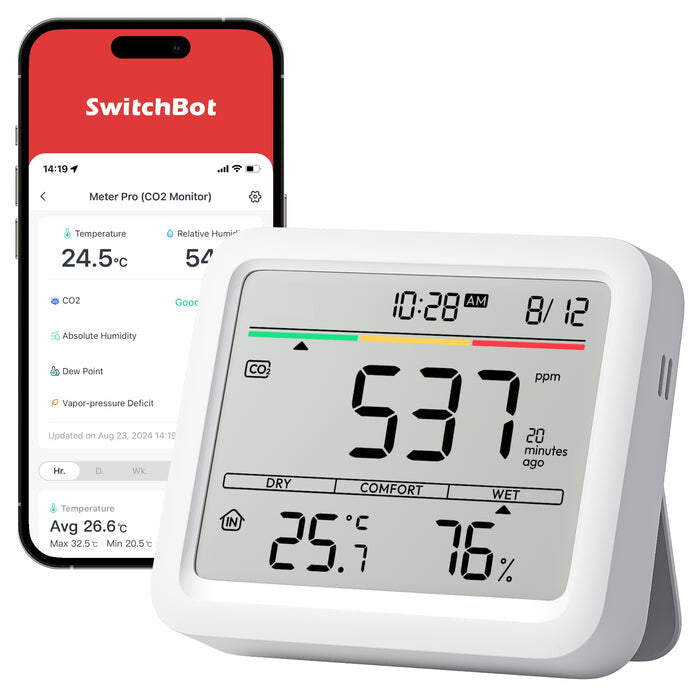 SwitchBot Meter Pro (CO2 Monitor) Hvid LCD Batteri