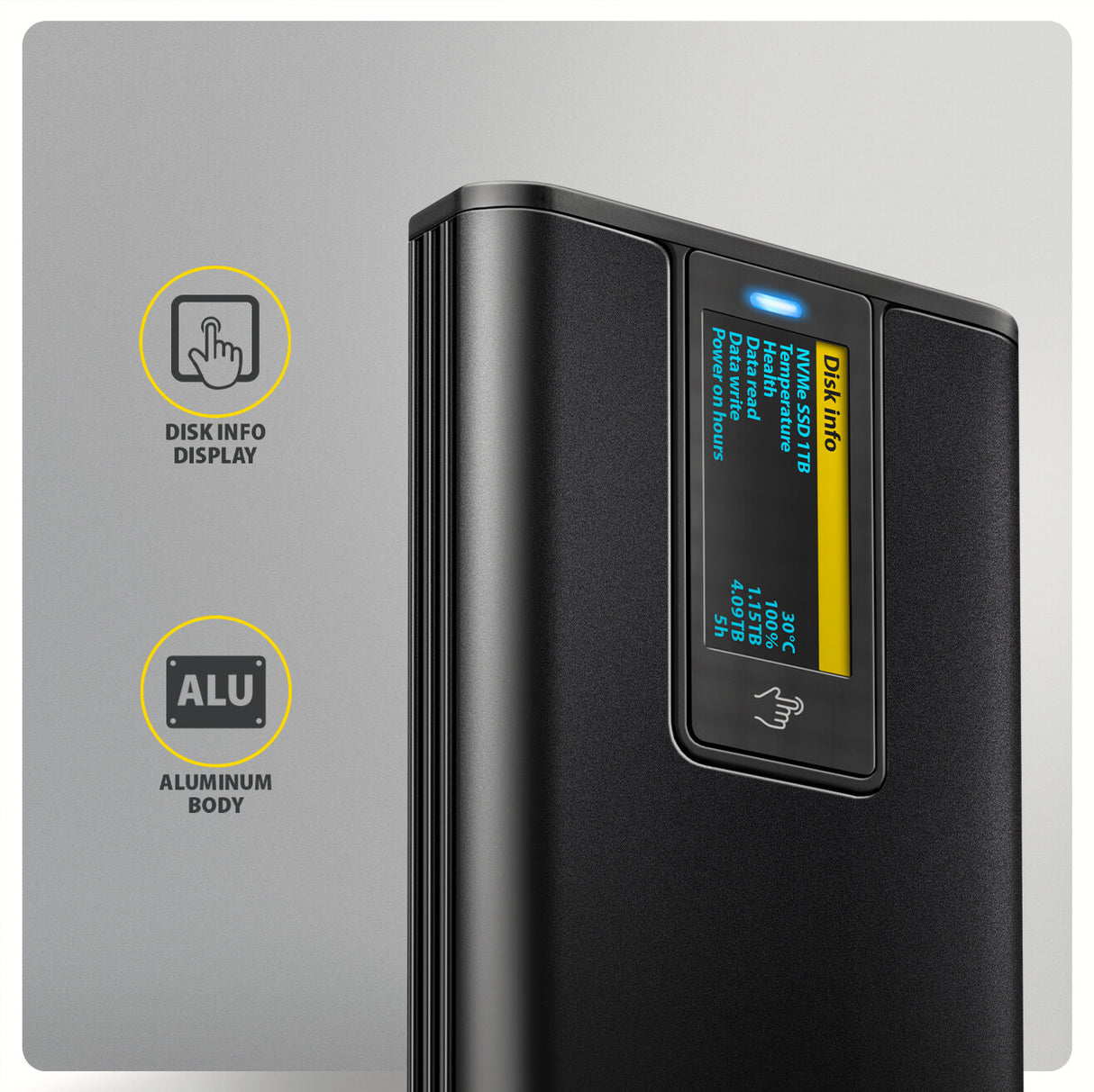 Axagon EEM2-SD2B drevkabinet SSD kabinet Sort M.2