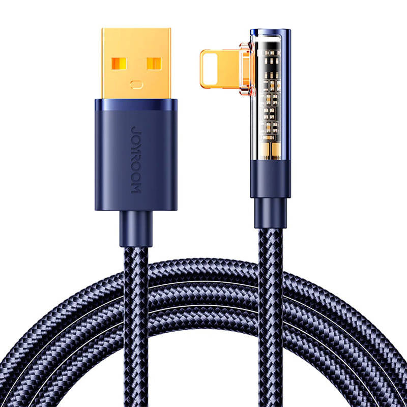 Angle Cable til USB-A / Lightning / 1.2m Joyroom S-UL012A6 (blå)