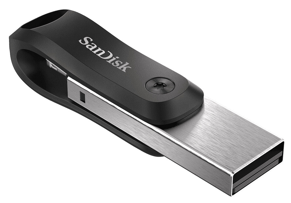 SanDisk iXpand USB-nøgle 64 GB USB Type-A / Lightning 3.2 Gen 2 (3.1 Gen 2) Sort, Sølv