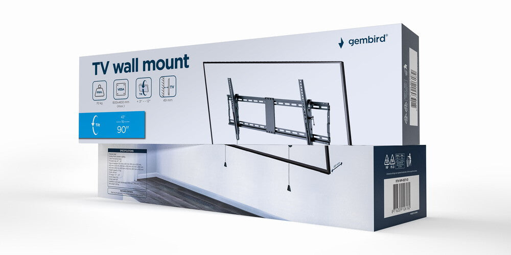 Gembird WM-90T-01 tv-beslag 2,29 m (90") Sort