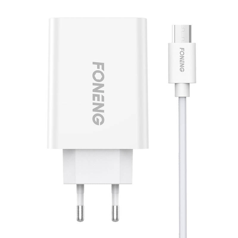 Hurtig opladning Foneng 1x USB EU43 10.5W + USB Micro kabel