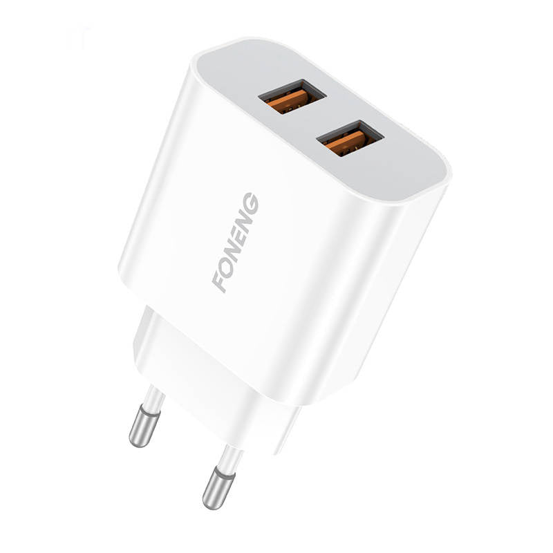 Hurtig oplader Foneng 2x USB EU45 12W + USB Micro-kabel