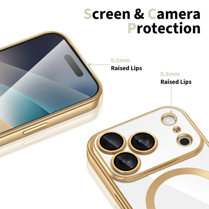 Tech-Protect 5906302319718 mobiltelefon etui 16 cm (6.3") Cover Transparent, Guld