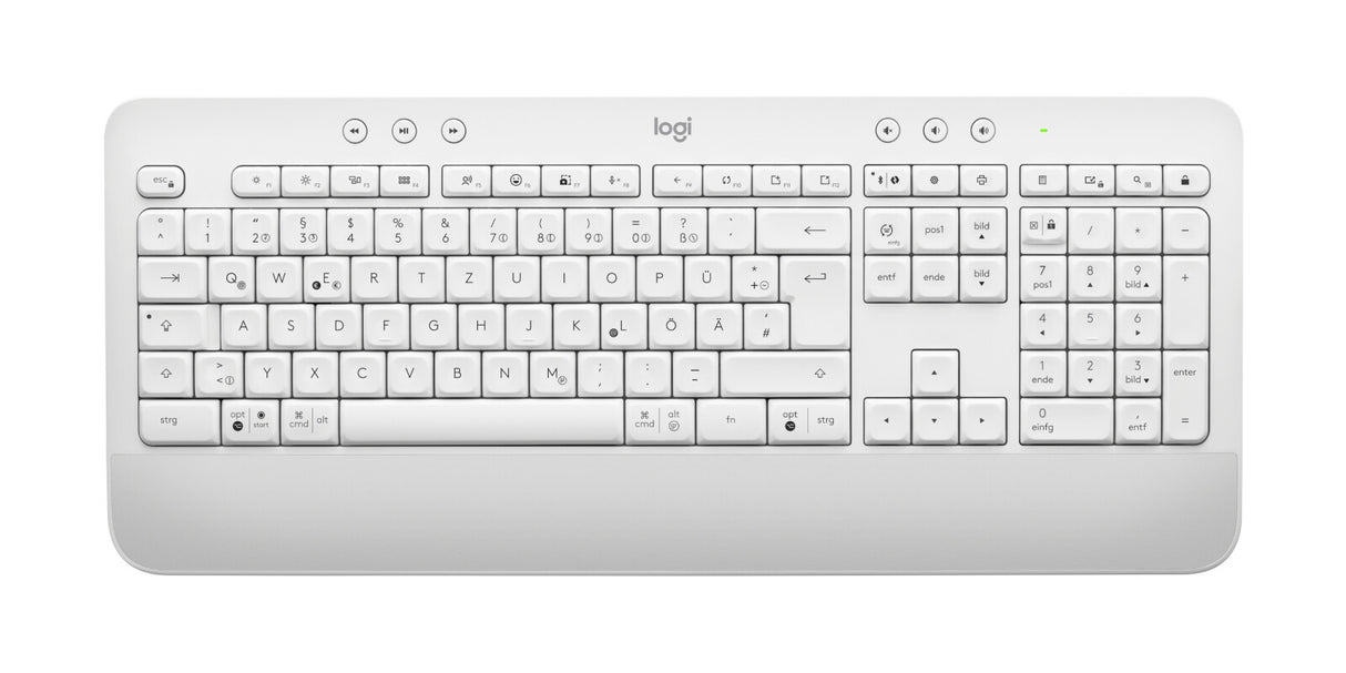 Logitech 920-011022 tastatur Mus inkluderet Kontor Bluetooth QWERTZ Tysk Hvid