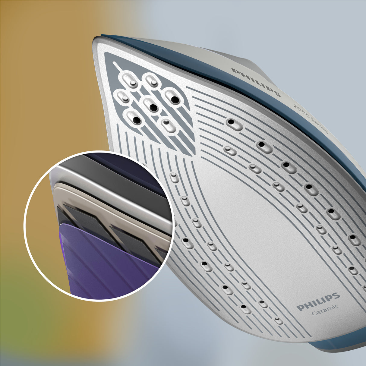 Philips 2000 series PSG2000 Dampstrygejern 2400W Blå Grå Hvid