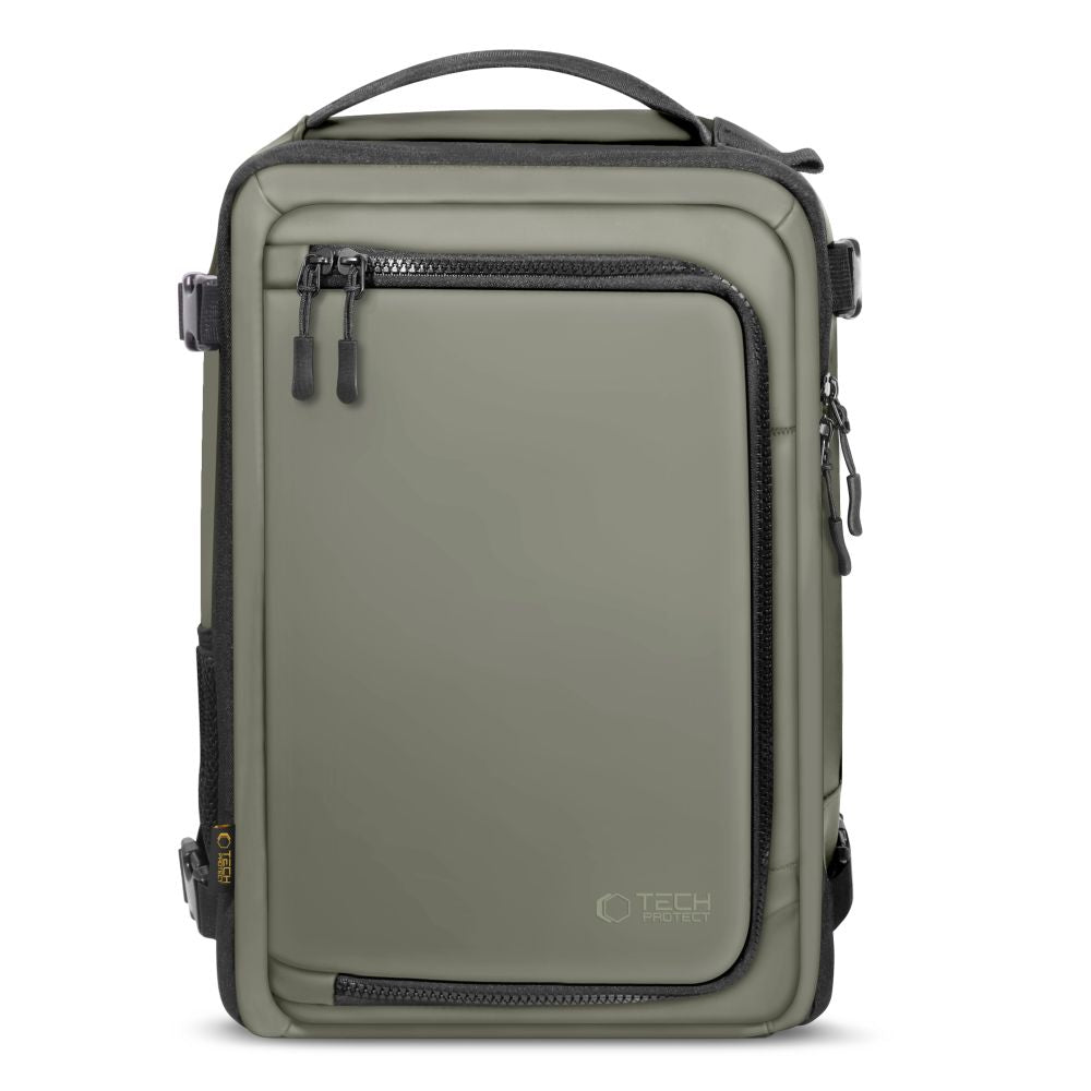 Tech Protect Defender S50 Ryanair & Wizzair Rejse Laptop Rygsæk 20 L 40x20x25 Olivengrøn
