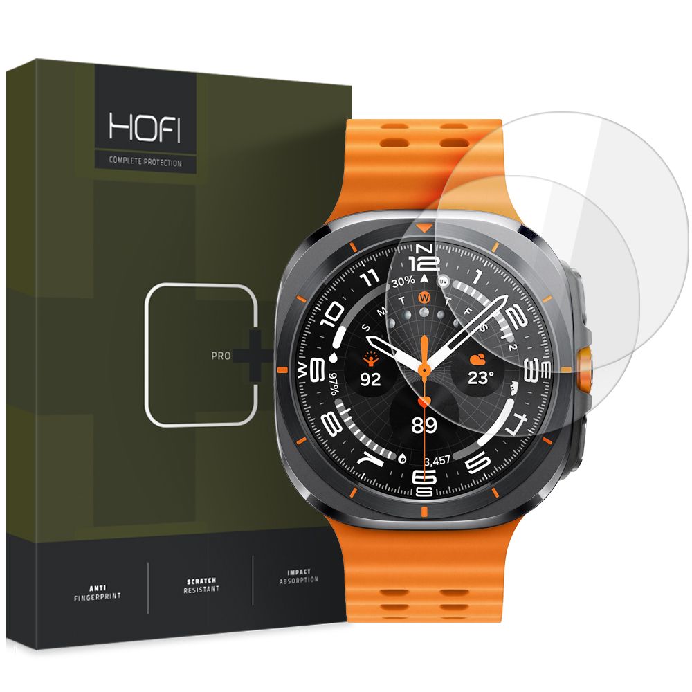 Hærdet Glas Hofi Glass Pro+ 2 Pack Samsung Galaxy Watch Ultra 2024 / 2025 (47 Mm) Klar