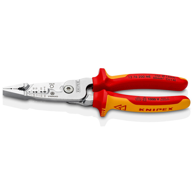 Knipex 13 76 200 ME cable stripper Red, Stainless steel, Yellow