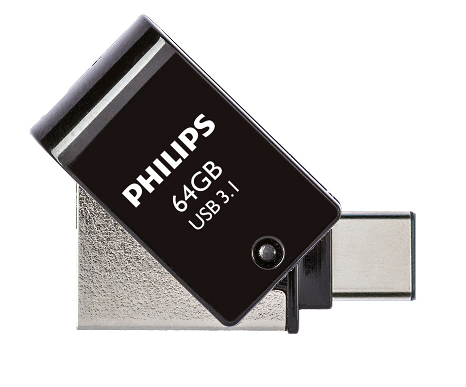 Philips FM64DC152B/00 USB-nøgle 64 GB USB Type-A 3.2 Gen 1 (3.1 Gen 1) Sort, Sølv