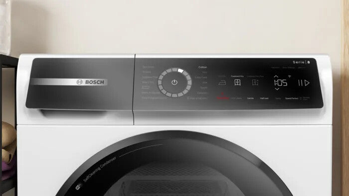 Bosch Serie 8 WQB246DASN tørretumbler Fritstående Front-læsning 9 kg Hvid