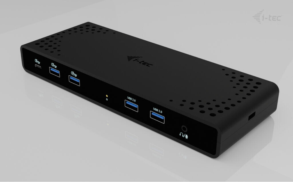i-tec CADUA4KDOCKPDB100 dockingstation Ledningsført USB 3.2 Gen 1 (3.1 Gen 1) Type-C Sort