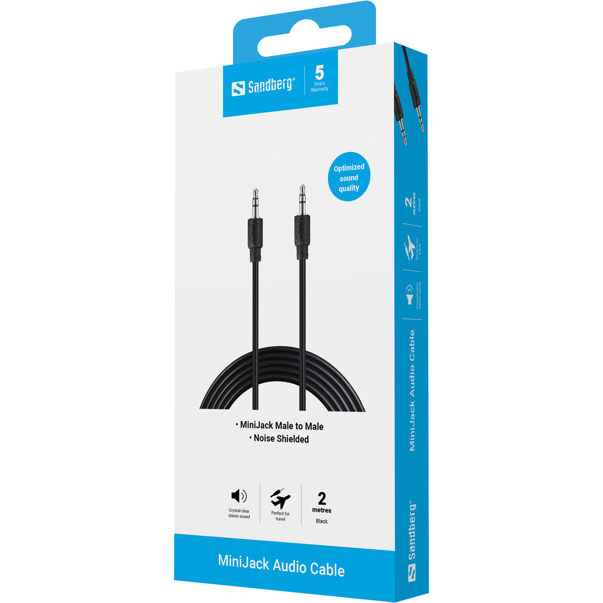 Sandberg MiniJack Cable M-M 2 m