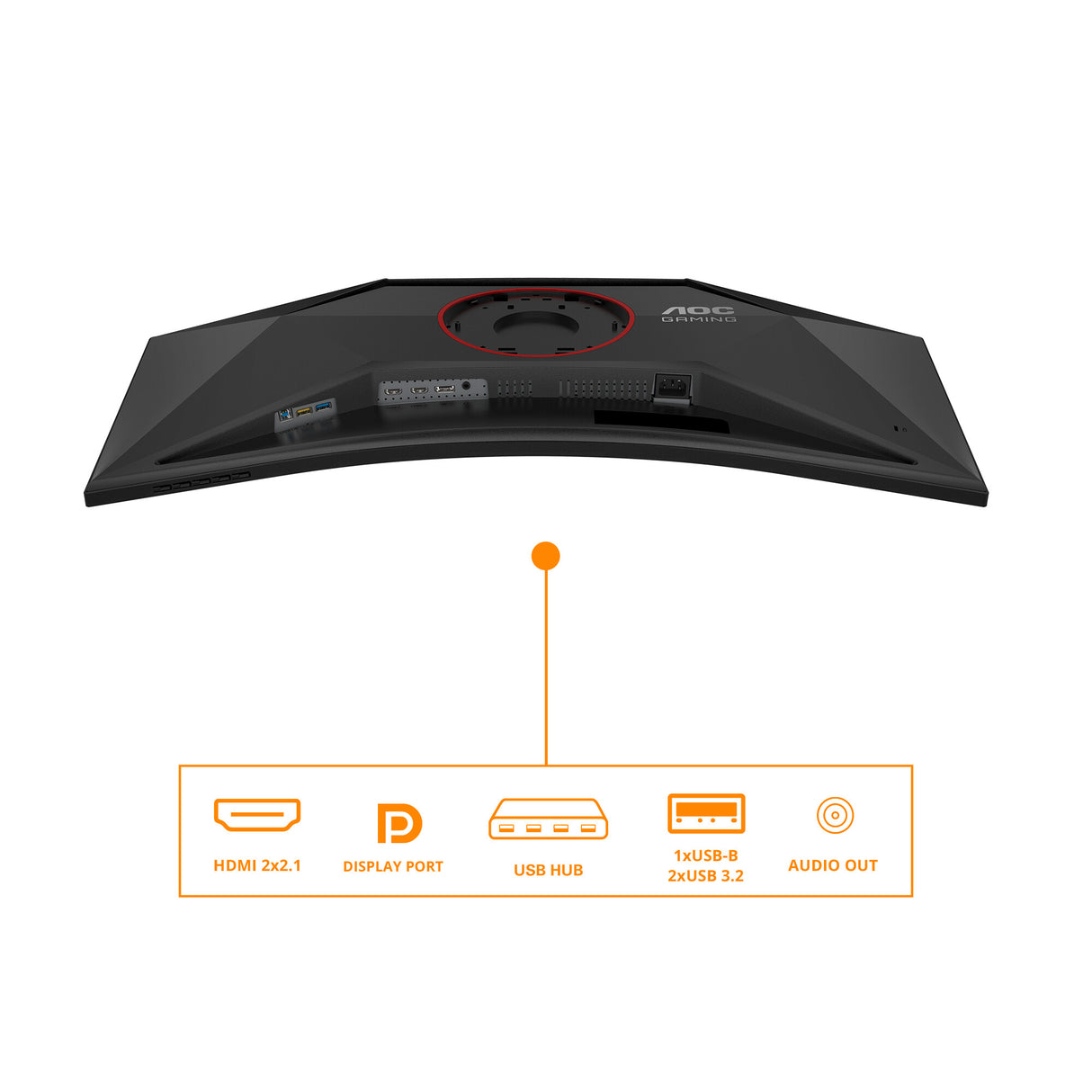 AOC G4 CU34G4Z computerskærm 86,4 cm (34") 3440 x 1440 pixel Wide Quad HD LED Sort, Rød