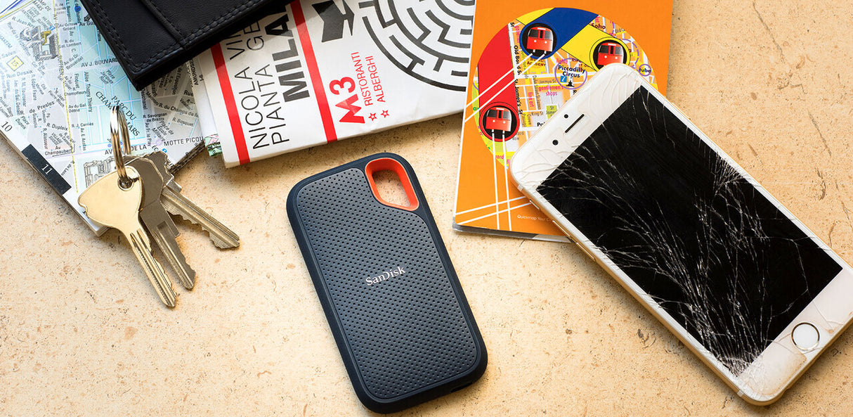 SanDisk Extreme Portable 4 TB USB Type-C 3.2 Gen 2 (3.1 Gen 2) Sort