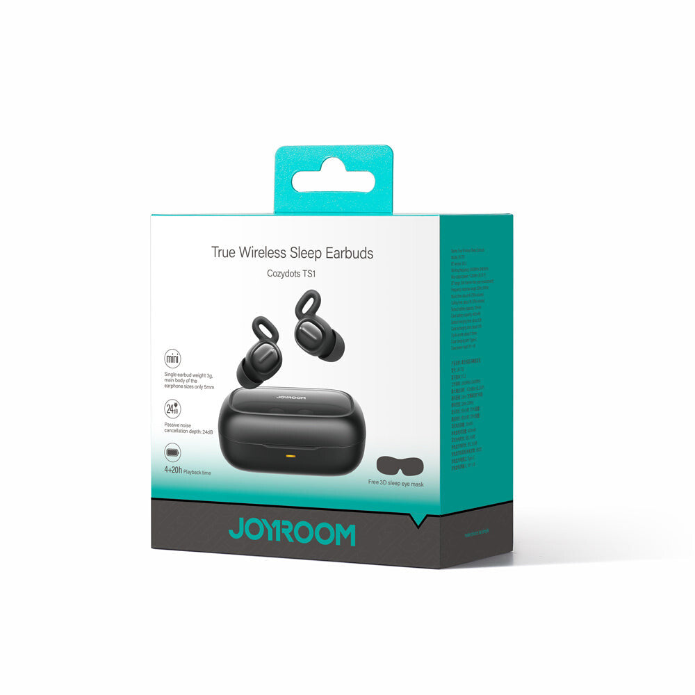 JOYROOM JR-TS1 Headset True Wireless Stereo (TWS) I ørerne Søvn Bluetooth Sort