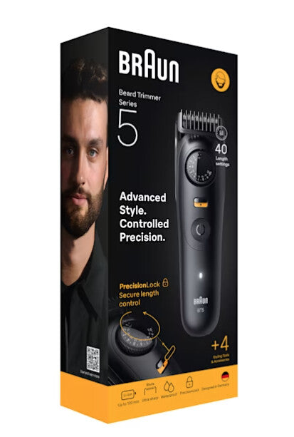 Braun BeardTrimmer 5 BT5520 skæg trimmer Batteri 40 2 cm Våd og tør Sort