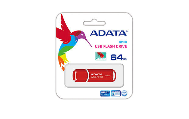 ADATA 64GB DashDrive UV150 USB-nøgle USB Type-A 3.2 Gen 1 (3.1 Gen 1) Rød