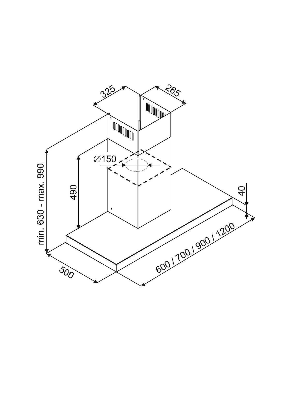 THERMEX Harwich II Vægmonteret Rustfrit stål