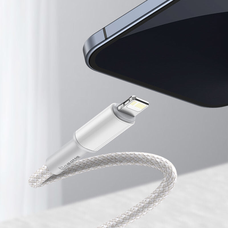 Baseus CATLGD-02 Lightning kabel 1 m Hvid
