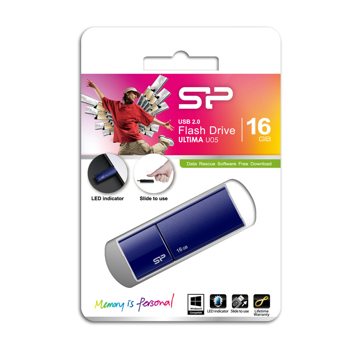 Silicon Power Ultima U05 USB-nøgle 16 GB USB Type-A 2.0 Blå