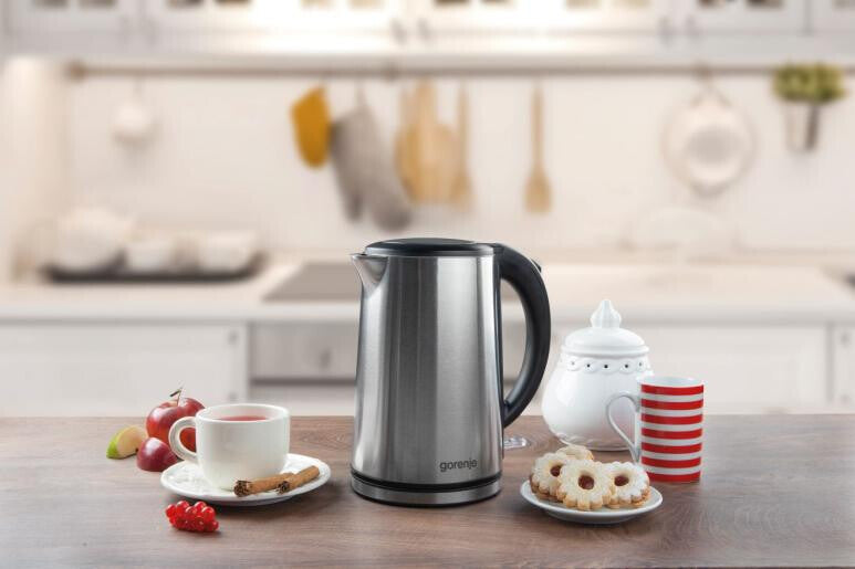 Gorenje K15DWS elkedel 1,5 L 2200 W Sort, Rustfrit stål