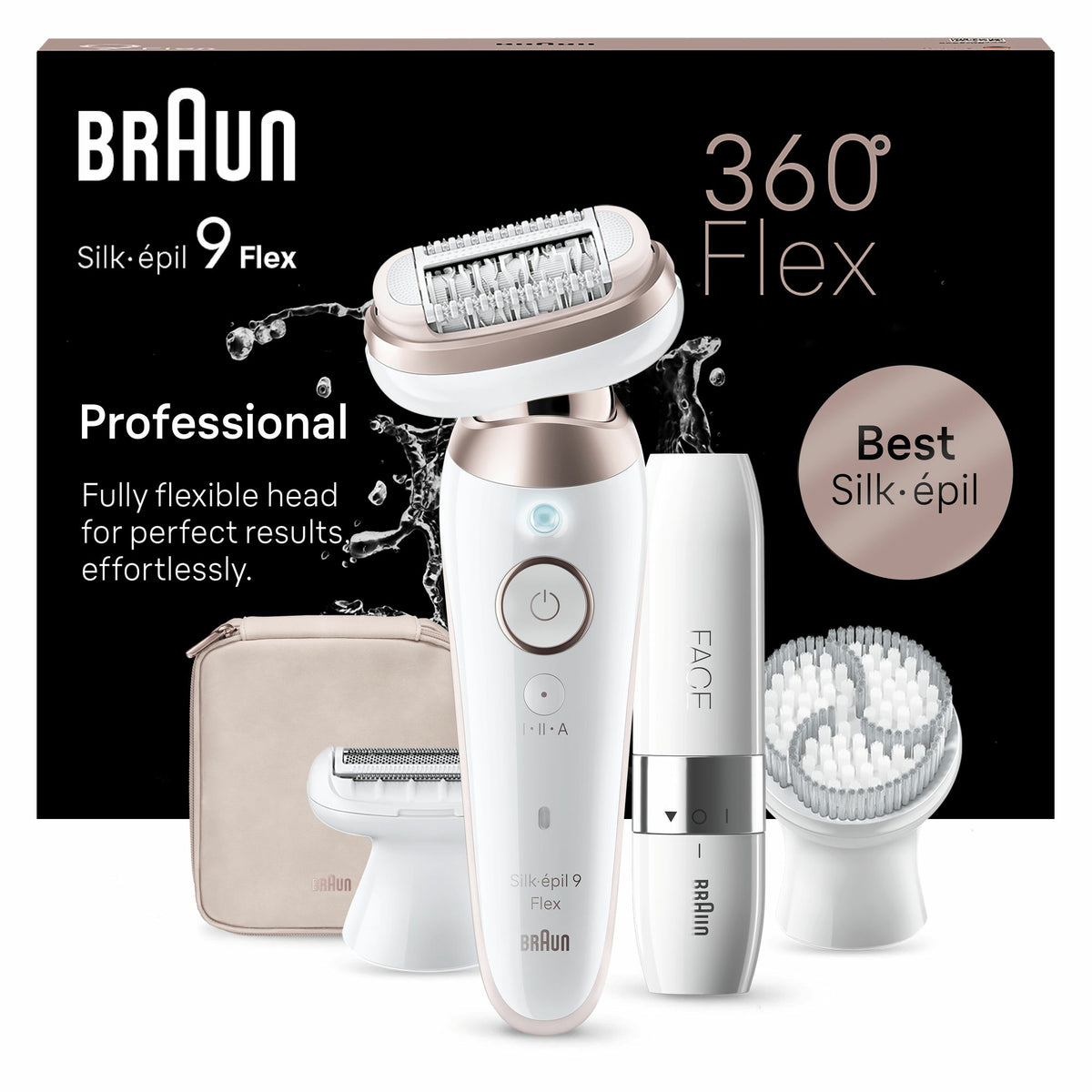 Braun SES9-360 Silk-épil 9 Flex Epilator Rose, Hvid