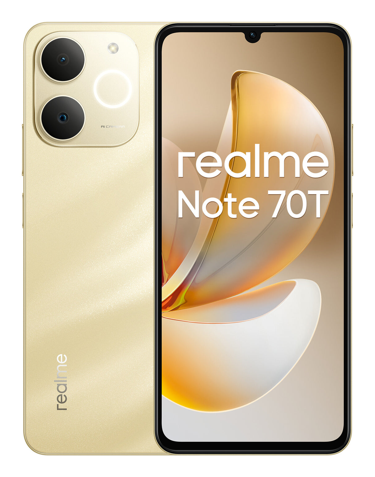 realme Note 70T 17,1 cm (6.74") Dual SIM Android 15 4G USB Type-C 4 GB 256 GB 6000 mAh Guld
