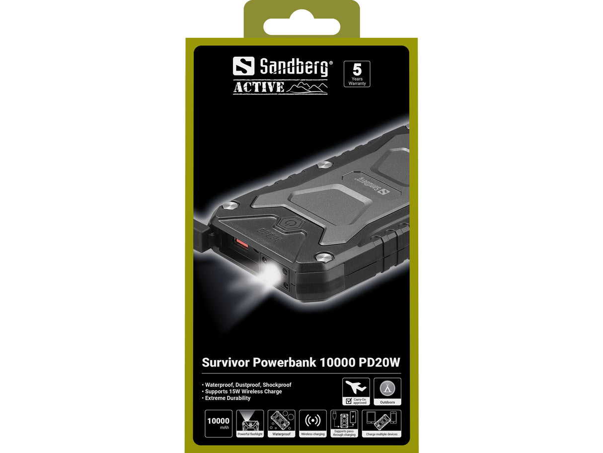 Sandberg Survivor Powerbank 10000 PD22W