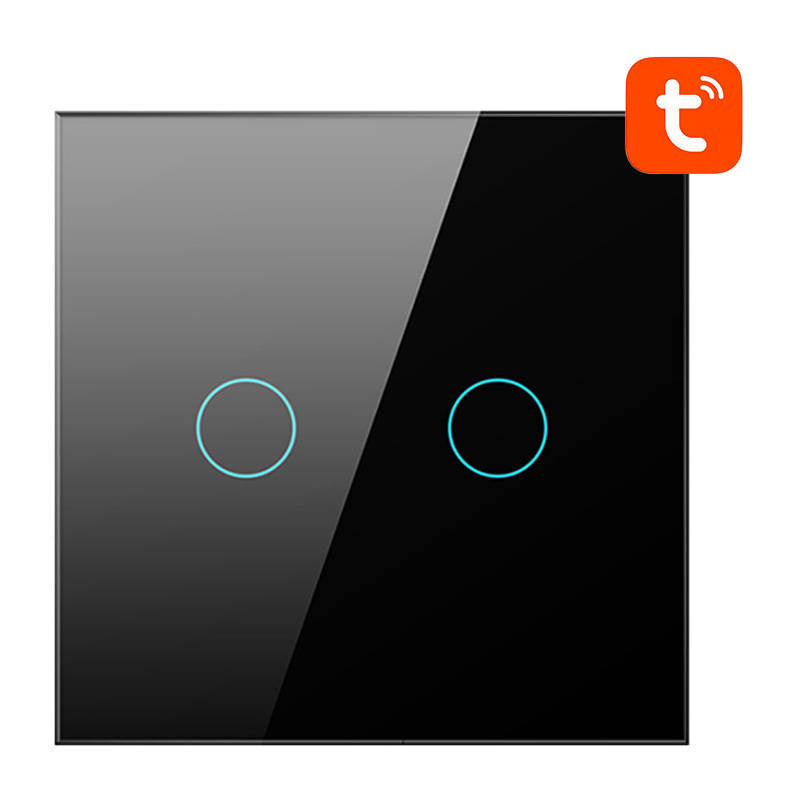 Smart Light Switch WiFi Avatto TS02-EU-B2 2 vej (sort)