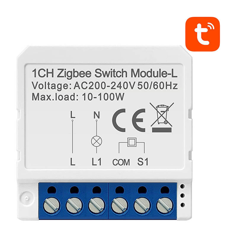Smart Switch Module ZigBee Avatto LZWSM16-W1 Ingen neutral TUYA