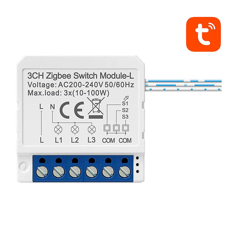 Smart Switch Module ZigBee Avatto LZWSM16-W3 Ingen neutral TUYA