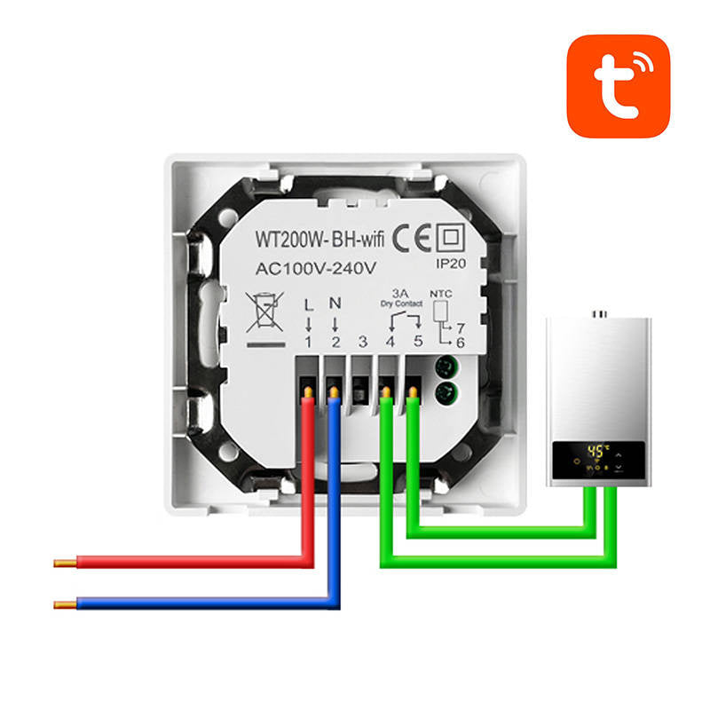 Avatto WT200-BH-3A-W Boiler 3A WiFi TUYA smart thermostat.