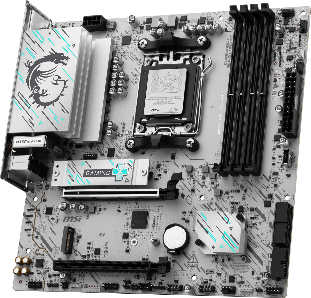 MSI B840M GAMING PLUS WIFI6E bundkort AMD B840 Sokkel AM5 micro ATX