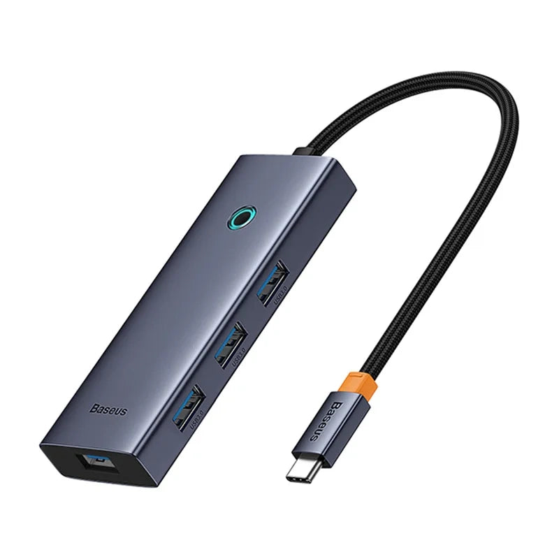 Hub 5w1 Baseus UltraJoy 5-Port (1xHDMI4K@30Hz + 4xUSB 3.0) grå