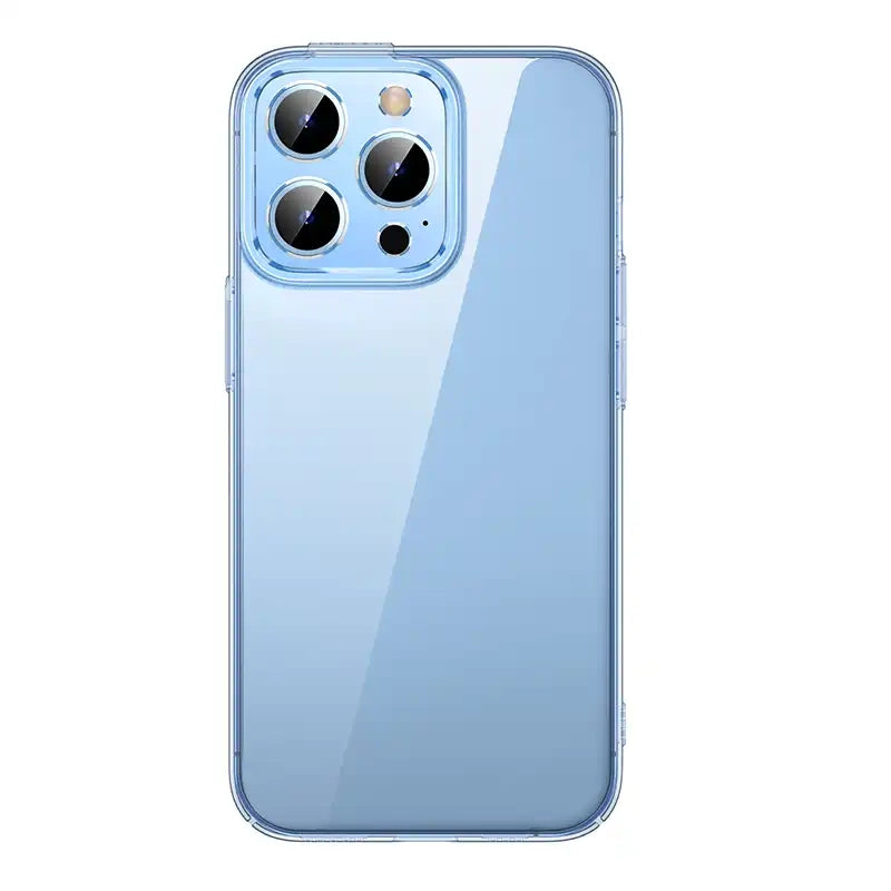 Telefonhylster Baseus Crystal til iPhone 13 Pro (gennemsigtigt) med skærmbeskytter og rengøringsudstyr i helt hærdet glas