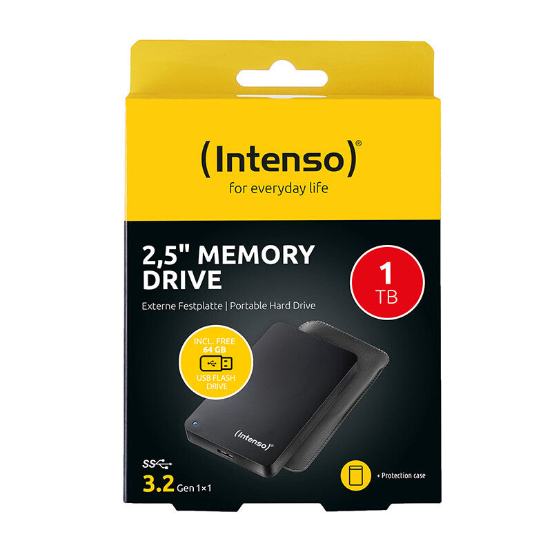 Intenso 6023690 external hard drive 1 TB 5400 RPM 2.5" Micro-USB B 3.2 Gen 1 (3.1 Gen 1) Black