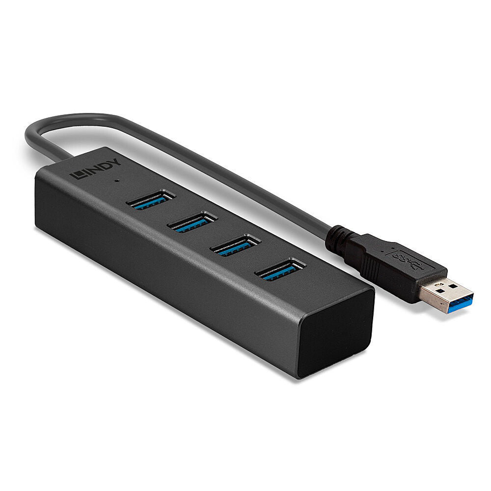 Lindy 43324 interface hub USB 3.2 Gen 1 (3.1 Gen 1) Type-A 5000 Mbit/s Sort