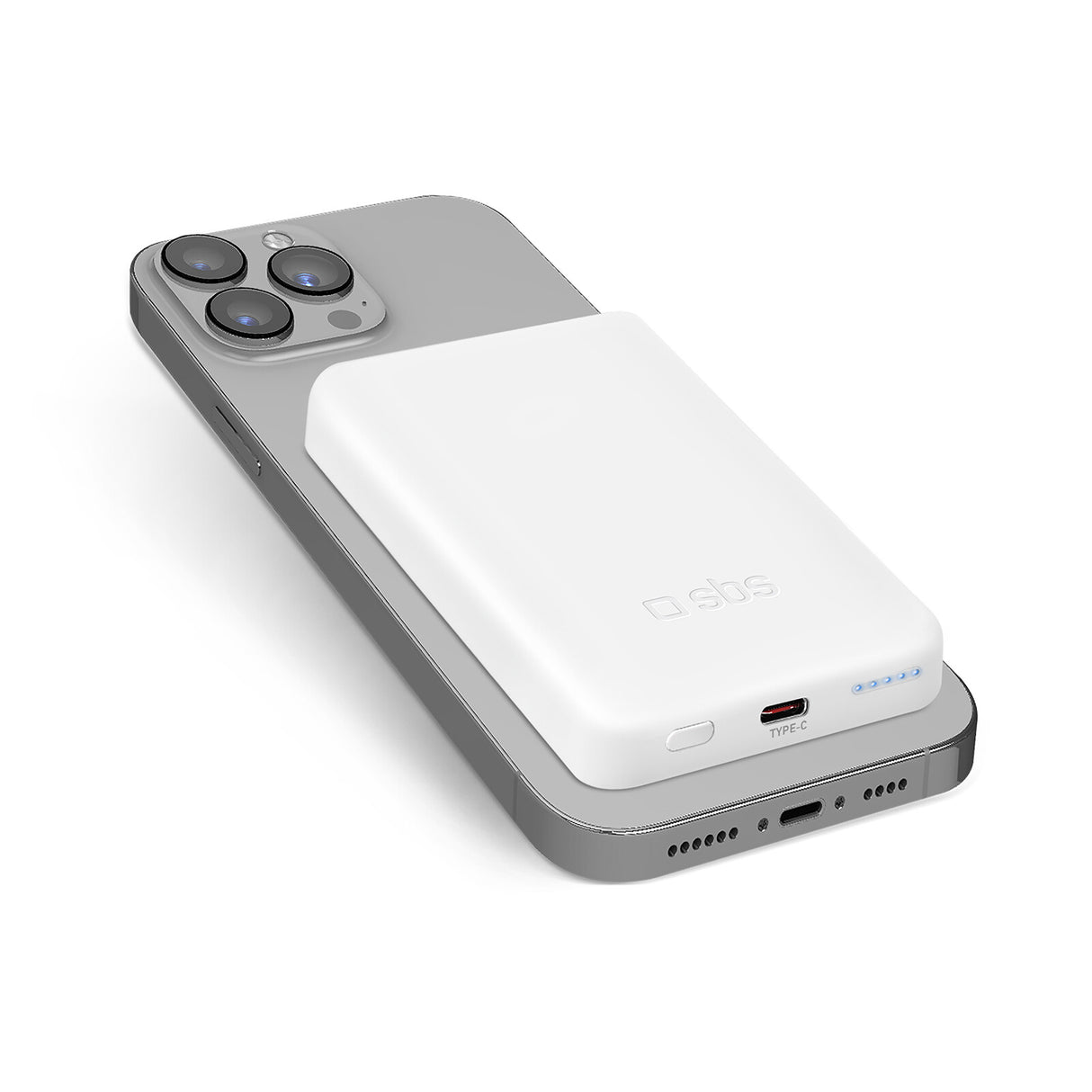 SBS TEBB5000MAG1CW powerbank 5000 mAh Trådløs opladning Hvid