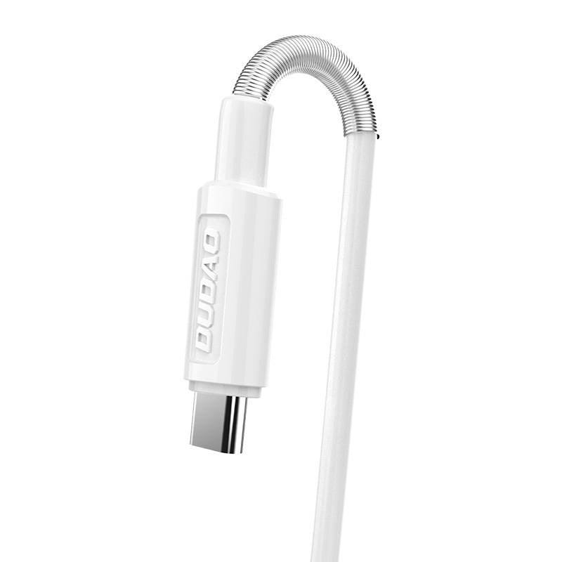 Væglader Dudao A3EUT 2x USB med USB-C-kabel 12W (hvid)