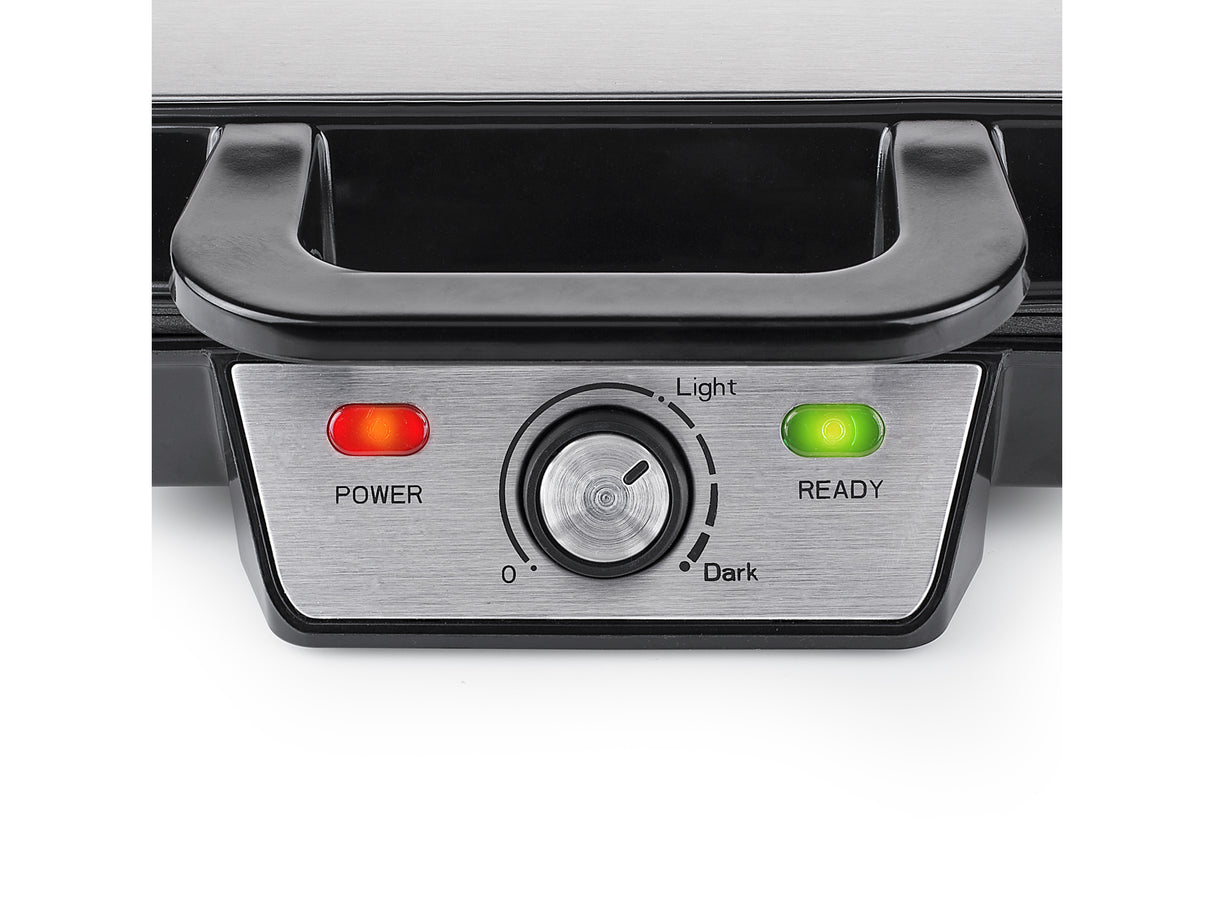 Tristar WF-2195 vaffeljern 2 vaffel/vafler 1000 W Sort, Rustfrit stål