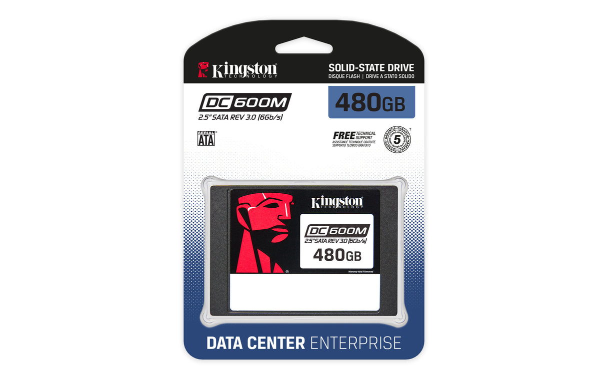 Kingston Technology 480G DC600M (blandet brug) 2,5" Enterprise SATA SSD